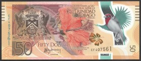 Trinidad and Tobago 50 Dollars 2014 Commemorative
P# 54; UNC; Polymer