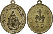 German States Medal of Our Lady of Graces 1830 
14.36g 30x36mm; The Miraculous Medal also known as the Medal of Our Lady of Graces, is a devotional m...