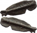 Ancient World Olbia Sarmatia Dolphin Coin 500 - 400 B.C.
Bronze 1.49g 28x10mm; GCV# 1684; BMC Greek# 361