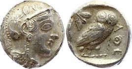 Ancient World Attica Athens AR Tetradrachm Ca. 454 - 404 B.C Restrike
14.88g 24mm