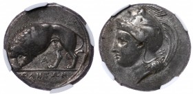 Ancient World Lucania Velia Didrachm 340 -280 BC NGC Ch VF
Silver 7.50g