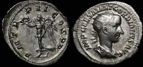 Ancient World Roman Empire Gordian III Antoninianus 239 AD
RIC# 19; RSC# 199; Silver 3.28g 24x22 mm; Rome Mint; IMP CAES M ANT GORDIANVS AVG/ P M TR ...