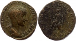Ancient World Rome Sestertius Gordianus III 239 AD
Obv: IMPCAESMANTGORDIANVSAVG - Radiate, draped and cuirassed bust right. Rev: ROMAEAETERNAE - Roma...