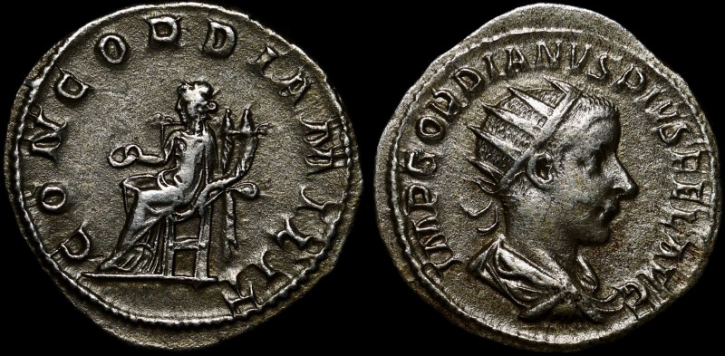 Ancient World Roman Empire Gordianus III Antoninianus 240 AD
RIC#65; RSC#62; Se...