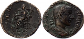 Ancient World Rome Sestertius Gordianus III 243 - 244 AD
Sestertius Obv: IMPGORDIANVSPIVSFELAVG - Laureate, draped and cuirassed bust right. Rev: FOR...