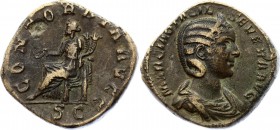 Ancient World Rome Sestertius Otacilia Severa 247 - 249 AD
Sestertius Obv: MARCIAOTACILSEVERAAVG - Diademed, draped bust right. Rev: CONCORDIAAVGG Ex...