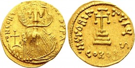 Byzanthium Solidus 651 -654
CONSTANS II. (641 - 668) Solidus, Constantinopolis, 651-654. dN CONSTAN-TINЧSPPAV. Rev. VICTORIA AVGЧ. CONOB. DOC 19d; S....
