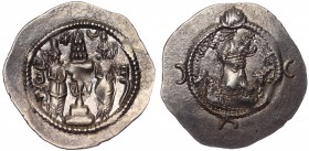 Ancient World Sasanias Khusru I Drachm 536 AD Year 6 Mint PL
Silver 4.01g