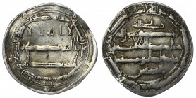 Abbasid al-Amin Dirham 811 AH 196 Mint Madinat al-Salam
Silver 2.89g 23x24 mm