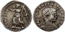 Ancient World CONSTANTIUS II, as Caesar. 324-337 AD. AR Siliqua. Constantinople mint. Struck circa 336 AD
Diademed head right, eyes raised towards he...