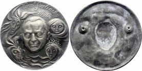 Czechoslovakia Big Plaquette / Medal by Josef Hvozdenský - "Karel Svolinský" 1896 (ND) 
Cín / Tin 1052g 160mm;