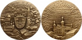 Czechoslovakia Medal by Josef Hvozdenský - Chomutov - Královské Město 
Bronze 127g 70mm; With Nice Original Box / Krásná modrá originální ETUE...
