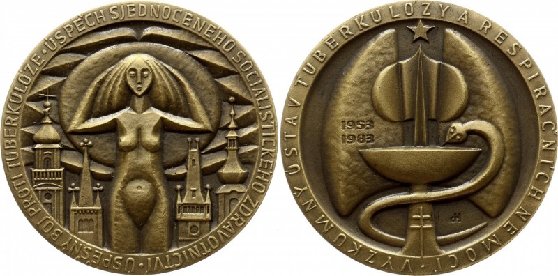 Czechoslovakia Medal by Josef Hvozdenský - Úspěšný Boj Proti Tuberkulóze 1983 
...