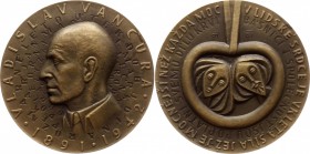 Czechoslovakia Medal by Josef Hvozdenský - Vladislav Vančura 1981 
Bronze 160g 75mm; With Original Box / Modrá Etue