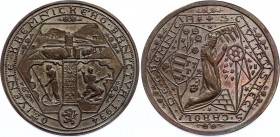 Czechoslovakia 5 Dukat 1934 "Reviving of Kremnica Mines"
Bronze 9.70g 30mm; Amazing Toning; Bronzová Medaile - Odrážek 5 Dukátu; K Oživení Kremnickéh...