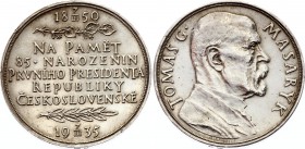Czechoslovakia Medal "T. G. Masaryk, In Memory of the 85th Birthday of the First President of the Czechoslovak Republic" 1935 
Silver (.987) 14.52g 3...