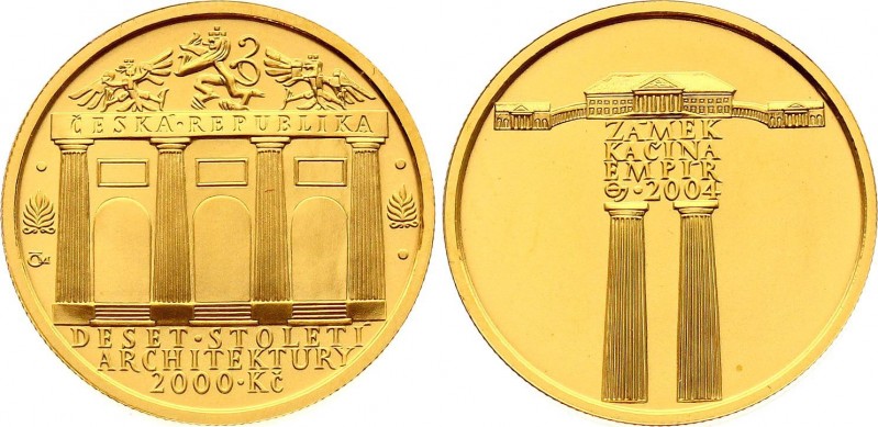 Czech Republic 2000 Korun 2004 
KM# 86; Gold (.9999) 6,22g.; Subject: Kacina Ca...