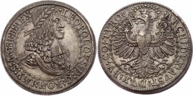 Austria 2 Thaler 1680 Hall Leopold I
KM# 1119.1; Dav# 3247, Silver; AUNC.