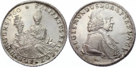 Austria Salzburg Thaler 1760 MK
Da# 1253; KM# 395.1; Silver; Sigmund III Obv: Bust right Obv. Legend: SIGISMUNDUS D G A & P ... Rev: St. Rupert seate...