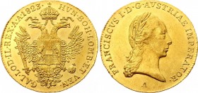 Austria Ducat 1823 A - Wien
KM# 2170; Franz I of Austria (1804-1835). Gold (.986), 3.49g. UNC. Full mint luster. See video!