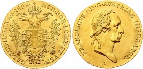 Austria Ducat 1825 A - Wien
KM# 2171; Franz I of Austria (1804-1835). Gold (.986), 3.49g. UNC. Full mint luster. See video!