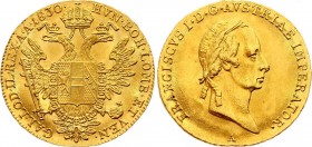 Austria Ducat 1830 A - Wien
KM# 2171; Franz I of Austria (1804-1835). Gold (.986), 3.49g. UNC. Full mint luster. See video!
