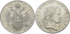 Austria Thaler 1847 A - Wien
KM# 2240; Silver; Ferdinand l