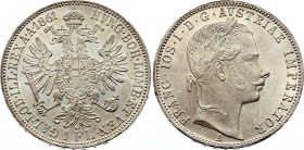 Austria 1 Florin 1861 A - Wien
KM# 2219; Silver; Franz Joseph I; UNC with Full Mint Luster