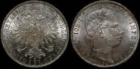 Austria 1 Florin 1861 A - Wien
KM# 2219; Silver 12.38g; Mint Vienna; Mint Luster; UNC