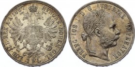 Austria 1 Florin 1887
KM# 2222; Silver; Franz Joseph I Obv: Laureate head right Rev: Crowned imperial double eagle.