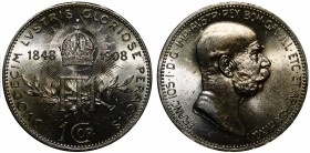 Austria 1 Corona 1908 
KM# 2808; Silver 5.01g; Burning Mint Luster; UNC/BUNC