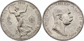 Austria 5 Corona 1908 
KM# 2809; Silver; 60th Anniversary of the Reign of Franz Joseph I; Franz Joseph I