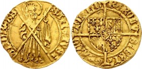 Belgium Flandre Florin D'or de Bourgogne 1467-1474 Charles the Bold
AMVB# 30; Del# 493; Gold 3,34g.; Obverse legend : KAROLV - SX DEIx - GRAx CO - x ...