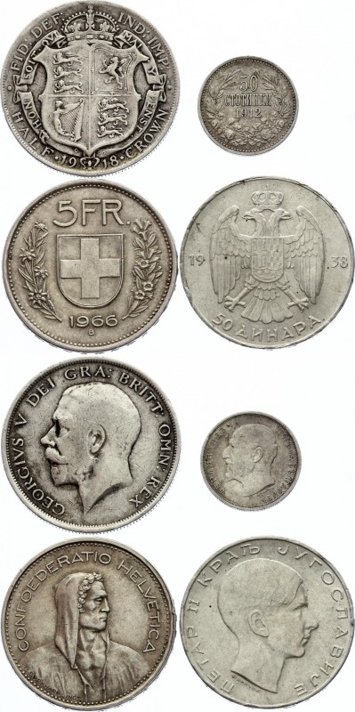 Europe Lot of 4 Silver Coins 1912 -1966
Different Countries, Dates & Denominati...