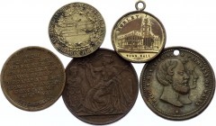 Europe Lot of 5 Various Tokens & Medals 
Different Dates & Motives