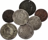 Europe Lot of 7 Coins 
Different Countries, Dates & Denominations; With Silver