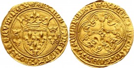 France Ecu D'or 1422-1461 Charles VII
Dy# 511; C# 633; L# 510; Gold 3,36g.; Obv: KAROLVS• DEI GRACIA• FRAnCORVm• REX; Rev: XPC• VINCIT• XPC• REGNAT• ...