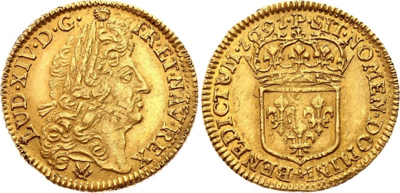 France Louis D'or 1691 P
KM# 278.13; Gold 6,61g.; &#1113088;Louis XIV; Mint: Di...