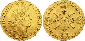 France Louis D'or 1693 D
KM# 302.6; Gold 5,87g.; &#1113088;Louis XIV; Mint: Lyon