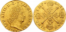 France Louis D'or 1704 O
KM# 365.14; Gold 6,63g.; &#1113088;Louis XIV; Mint: Riom