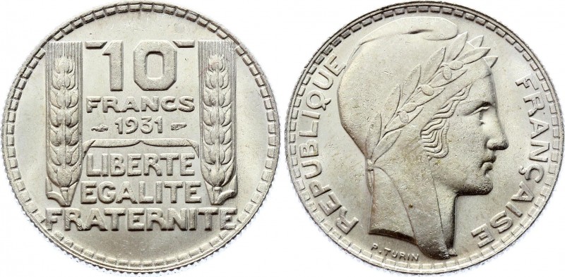 France 10 Francs 1931
KM# 908.1; Silver; AUNC