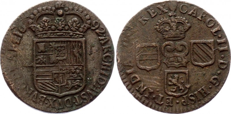 Spanish Netherlands 1 Liard 1692 
Carlos II