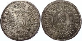 German States Augsburg Thaler 1694 
Dav# 5049; Forster# 403; Silver; Kaiser Leopold I; AUNC