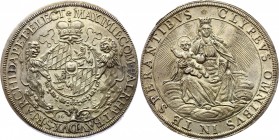 German States Bavaria Reichstaler Thaler 1627 
Dav# 6074; Hahn# 110 var; Silver; Maximilian I; AUNC