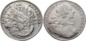 German States Bavaria Thaler 1765 A
KM# 519.2; With Mintmark; Silver; Maximilian III Joseph