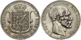 German States Hannover Thaler 1850 B
KM# 209; Silver; Ernst August
