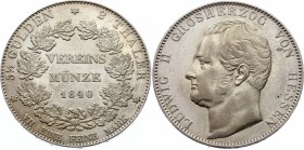 German States Hessen 2 Thaler / 3-1/2 Gulden 1840 
KM# 310; Silver; Ludwig II; XF