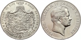 German States Prussia 2 Thaler / 3-1/2 Gulden 1842 A
KM# 440; Silver; Friedrich Wilhelm IV
