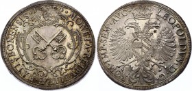 German States Regensburg - Reichsstadt Thaler 1694 MF
Dav# 5773; Beckenbauer# 6159; Silver 29,15g.; As: Town sign with crossed keys in richly decorat...