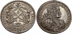 German States Regensburg - Reichsstadt Thaler 1714 
Dav# 2609; Beckenbauer# 6167; Silver; Karl VI; XF-